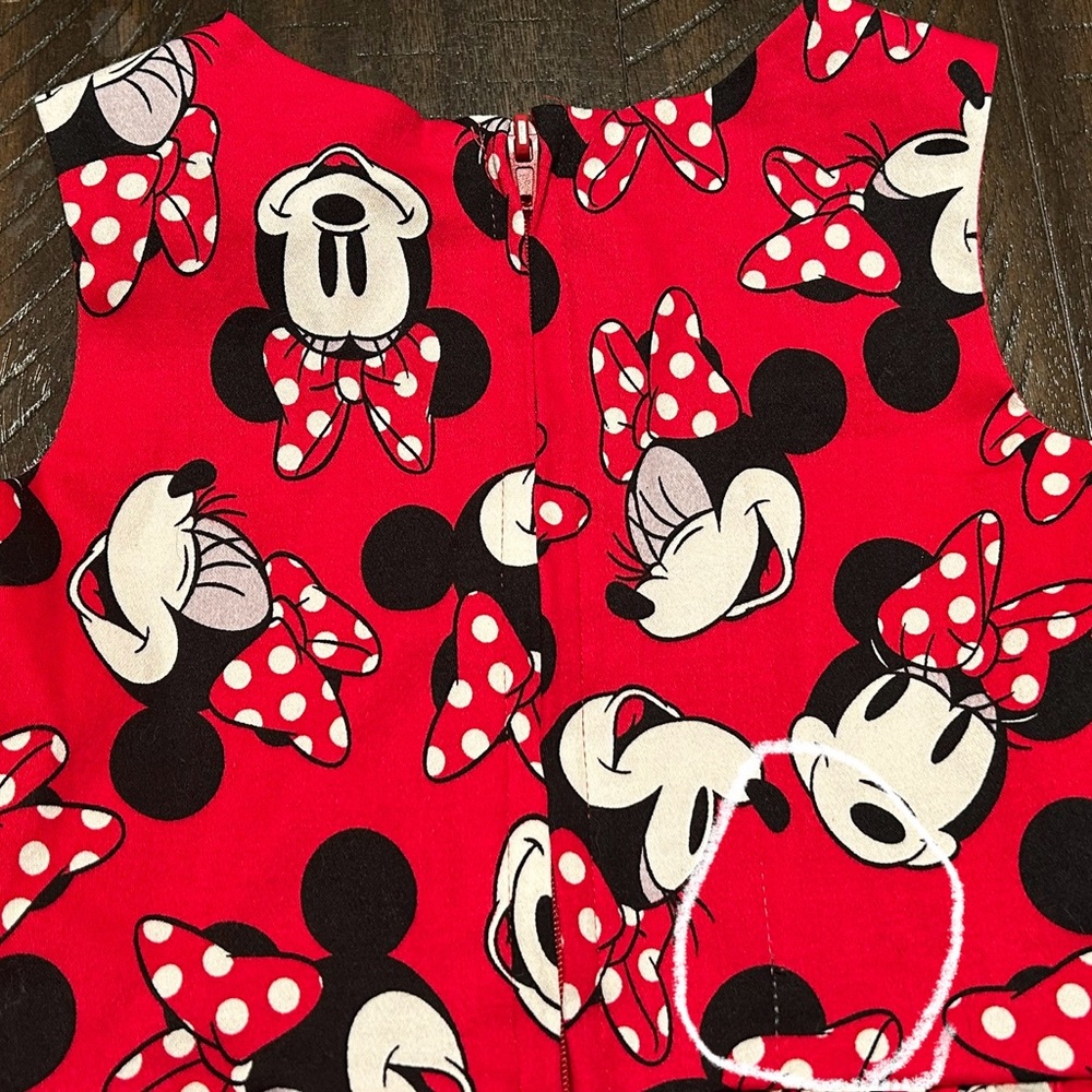 Disney Minnie Mouse Dress Red/Black/White  Size 3 - Picture 4 of 7